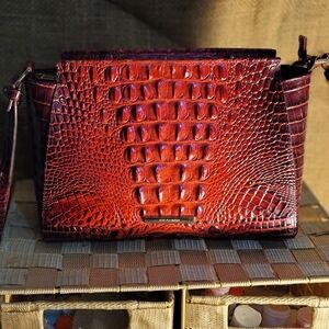 Brahmin Melbourne Hillary Crossbody Croc-Embossed